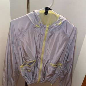 Grey & Yellow Reflected cropped jacket